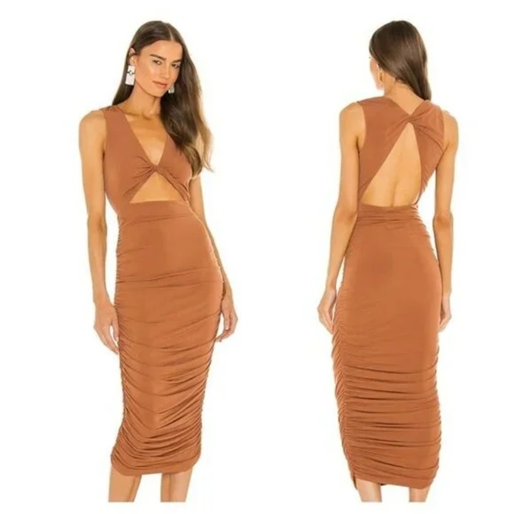 Michael Costello x REVOLVE April Midi Dress in
Terra Cotta Size S